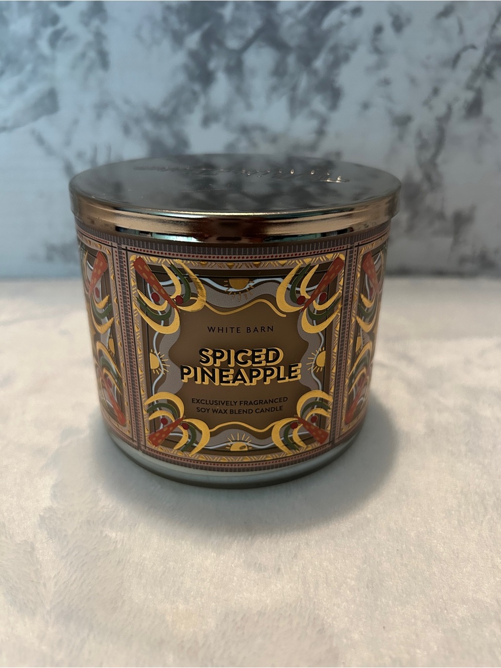 White Barn Bath & Body Works SPICED PINEAPPLE 3-Wick Candle 14.5 oz New